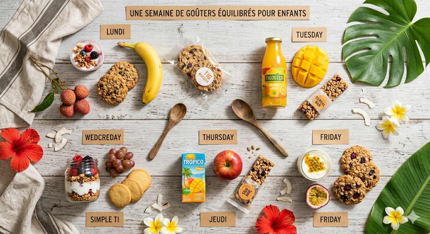 Une semaine de goûters équilibrés Ti Goûter